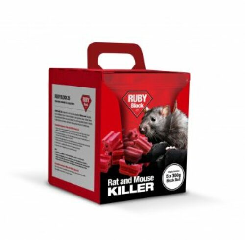 Ruby Rat & Mouse Killer Block Bait 1.5kg (5x300g) Product Image