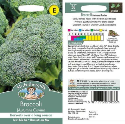 Mr Fothergill’s Broccoli (Autumn) Covina Product Image