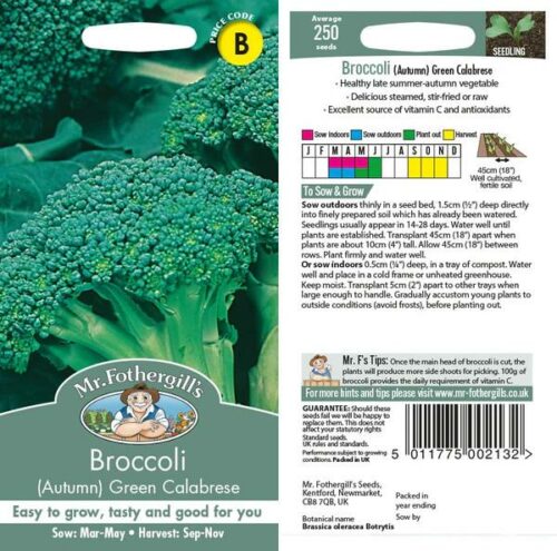 Mr Fothergill’s Broccoli (Autumn) Green Calabrese Product Image