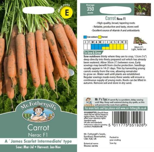 Mr Fothergill’s Carrot Nerac F1 Product Image