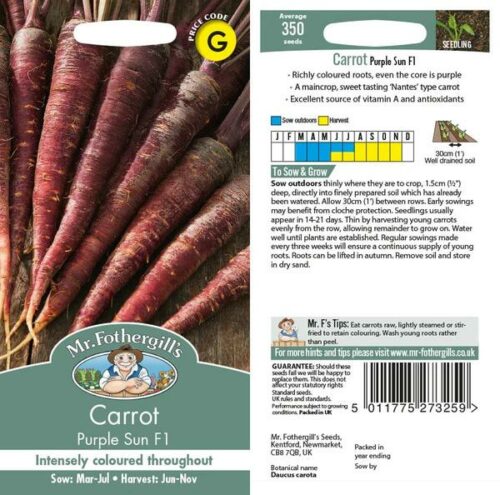 Mr Fothergill’s Carrot Purple Sun F1 Product Image