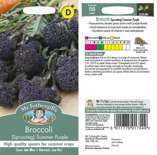 Mr Fothergill’s Broccoli (Sprouting) Summer Purple Product Image