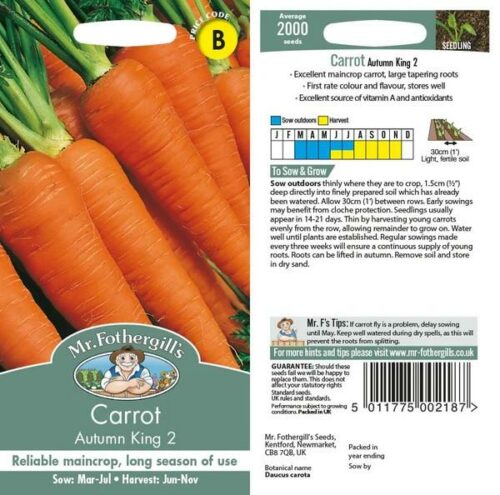 Autumn King 2 Carrot Seeds Product Image