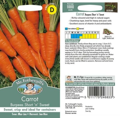 Carrot Burpees Short n Sweet Seeds Product Image