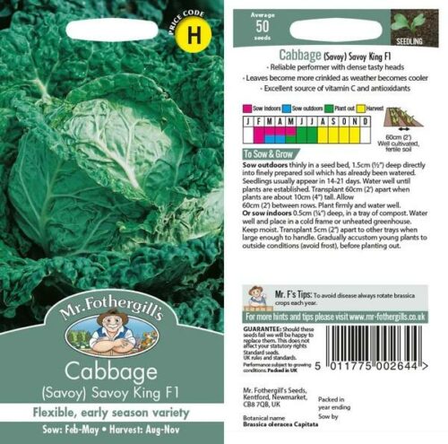Cabbage Savoy King F1 Seeds Product Image