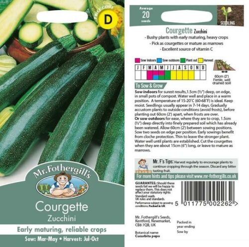 Courgette Zucchini Seeds Product Image