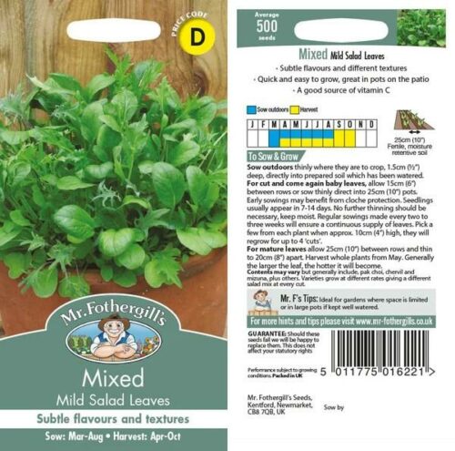 Salad Leaves Mixed Mild Salad Leaves Product Image