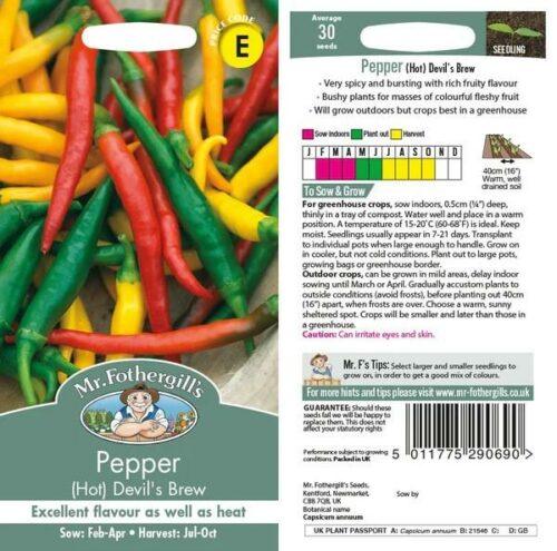 Pepper (Hot) Devil’s Brew Vegetable Seeds Product Image