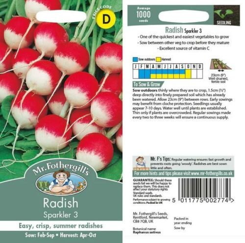 Radish Sparkler 3 Seeds Product Image