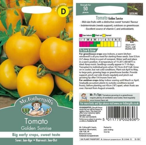 Tomato (Standard) Golden Sunrise Seeds Product Image