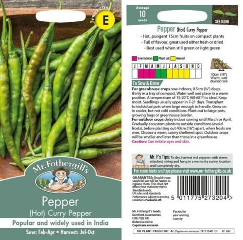 Pepper (Hot) Curry Pepper F1 Product Image