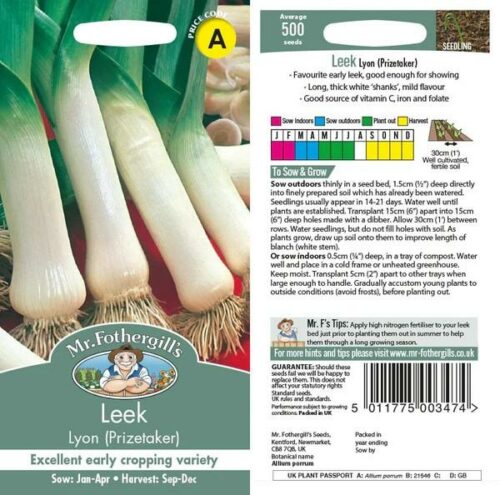 Leek Lyon 2 – Prizetaker Seeds Product Image