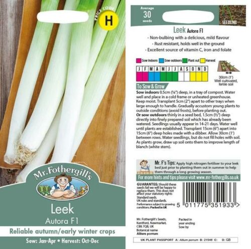 Leek Autora F1 Vegetable Seeds Product Image