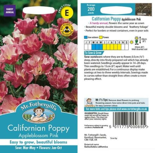 Californian Poppy Appleblossom Pink Seeds Product Image