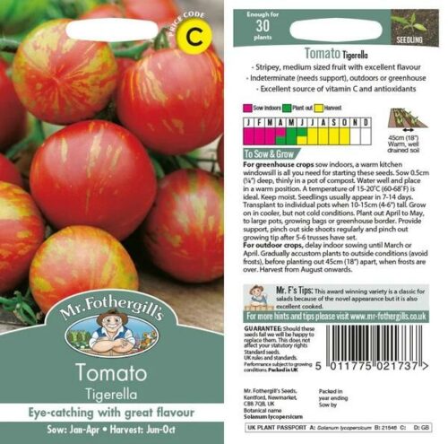 Tomato (Standard) Tigerella Seeds Product Image