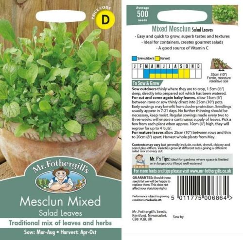 Salad Leaves Mesclun Mixed Product Image