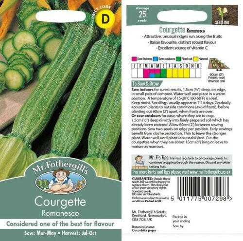 Courgette Romanesco Seeds Product Image