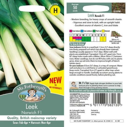 Leek Norwich F1 Vegetable Seeds Product Image