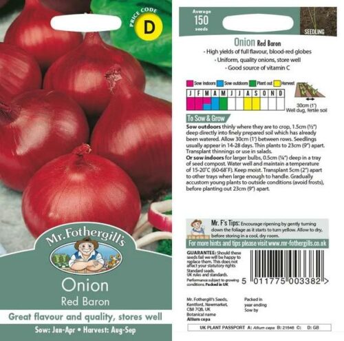 Onion Red Baron Seeds Product Image