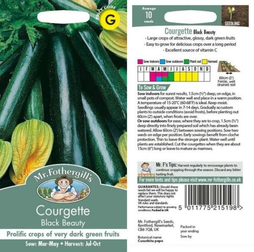 Courgette Black Beauty Seeds Product Image