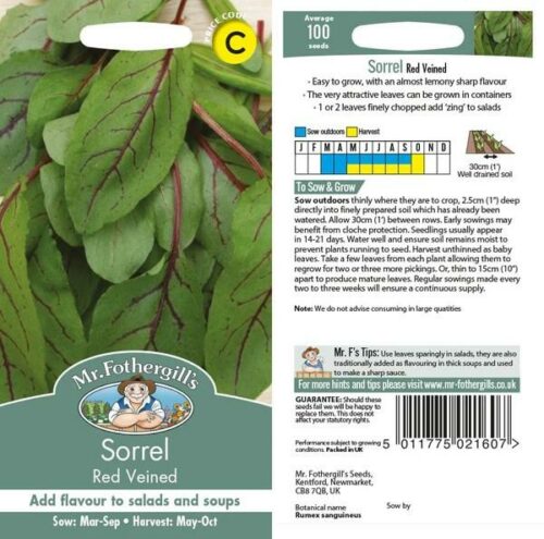 Salad Leaves Sorrel Red Veined Product Image