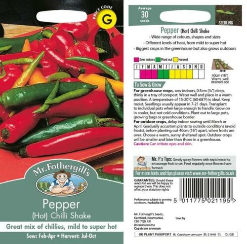 Pepper (Hot) Chilli Shake Seeds Product Image