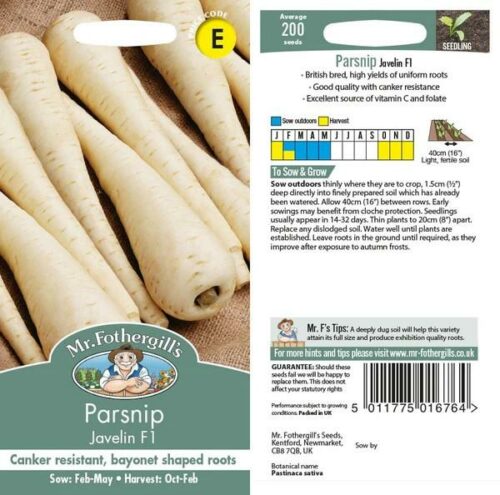 Parsnip Javelin F1 Seeds Product Image