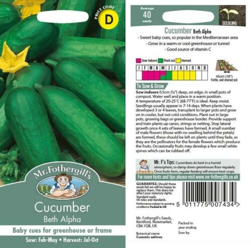 Cucumber Beth Alpha F1 Seeds Product Image