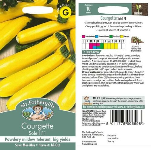 Courgette Soleil F1 Seeds Product Image